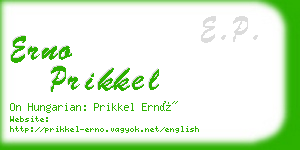 erno prikkel business card